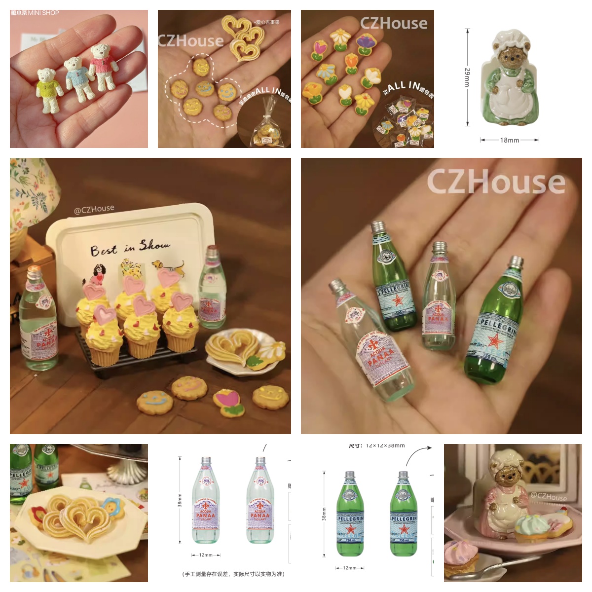 Resin Art Bottle - Colección de Postres en Miniatura a