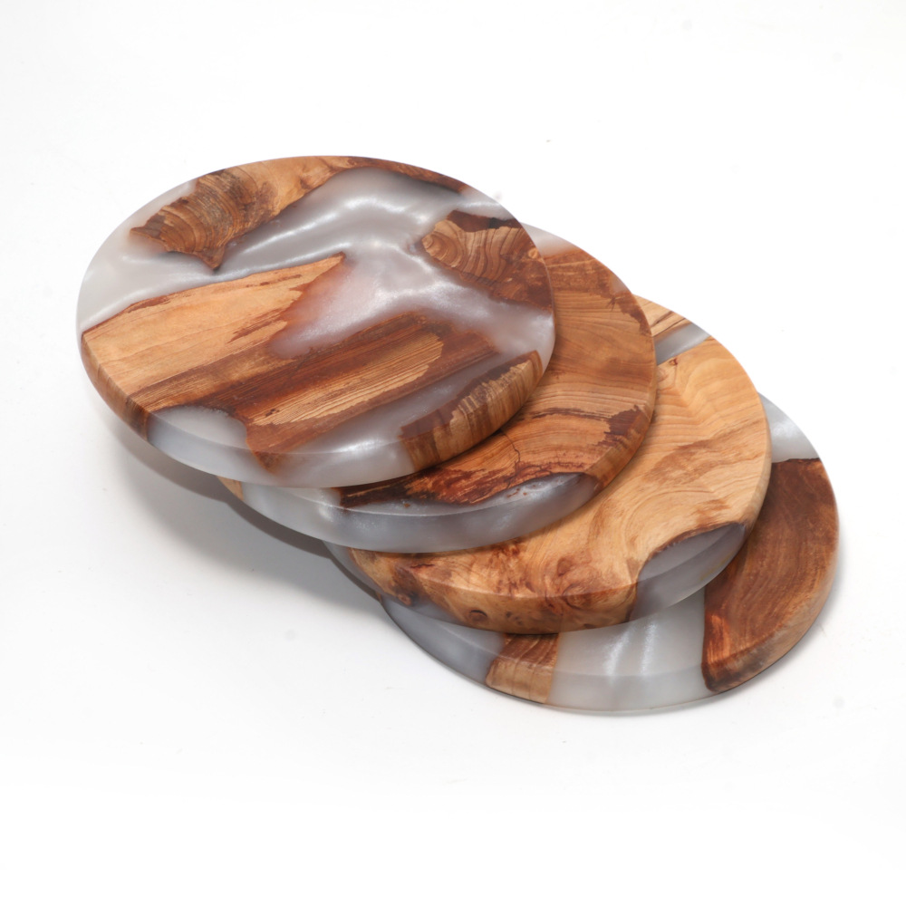 Resin Artist - Juego de Posavasos, Posavasos de Madera