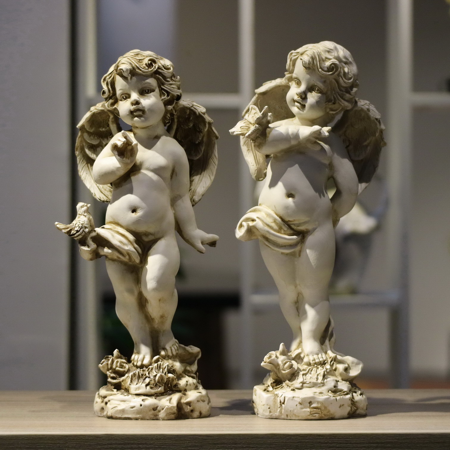 Resin Art Wedding Gift - Figura de Ángel de Resina Retro