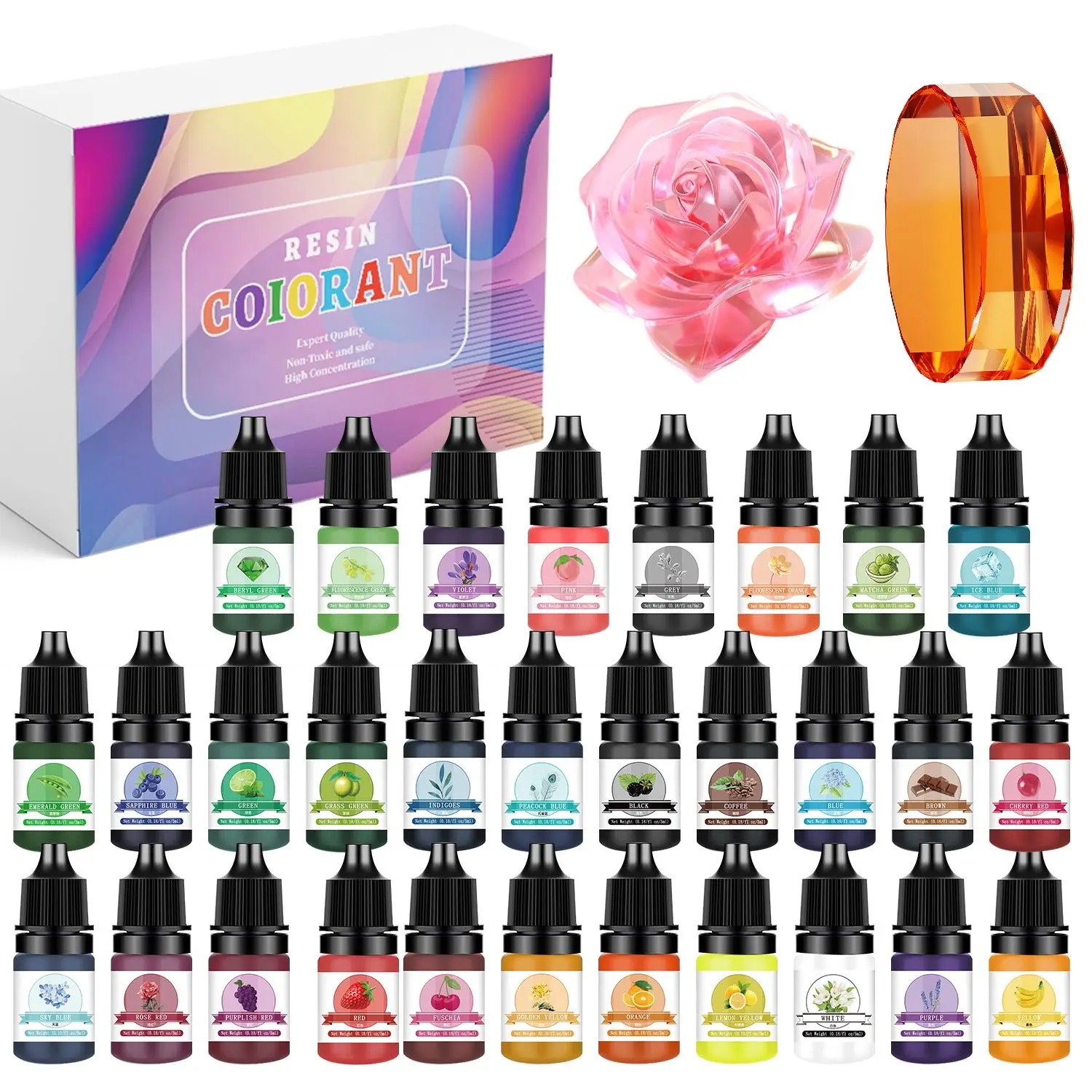 Resin Art Acrylic - Kits de pigmentos de resina epoxi,