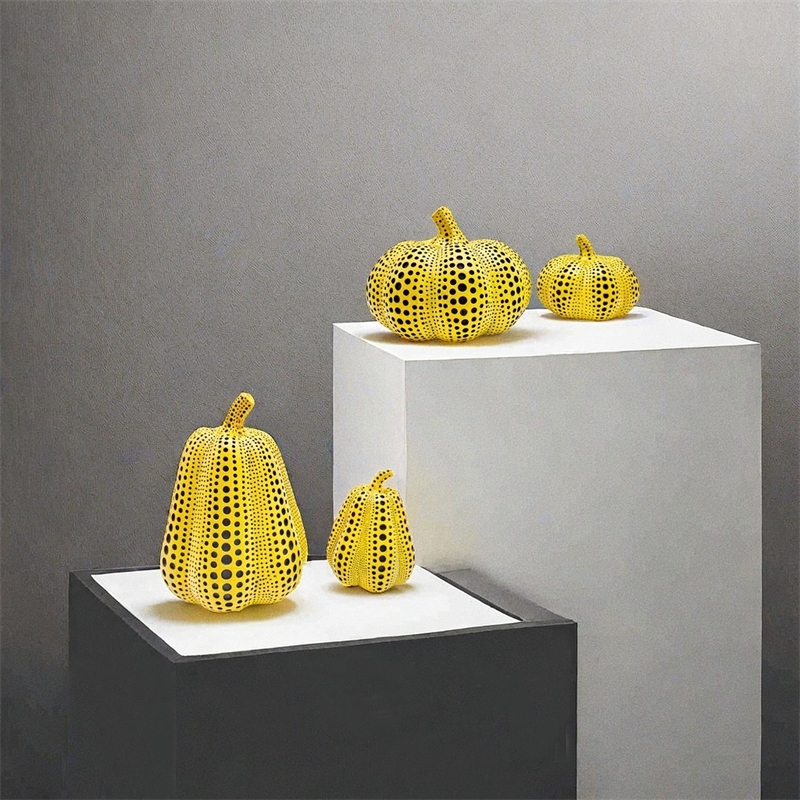 Resin Art Wedding Gift - Estatua de Resina de Calabaza Amarilla,