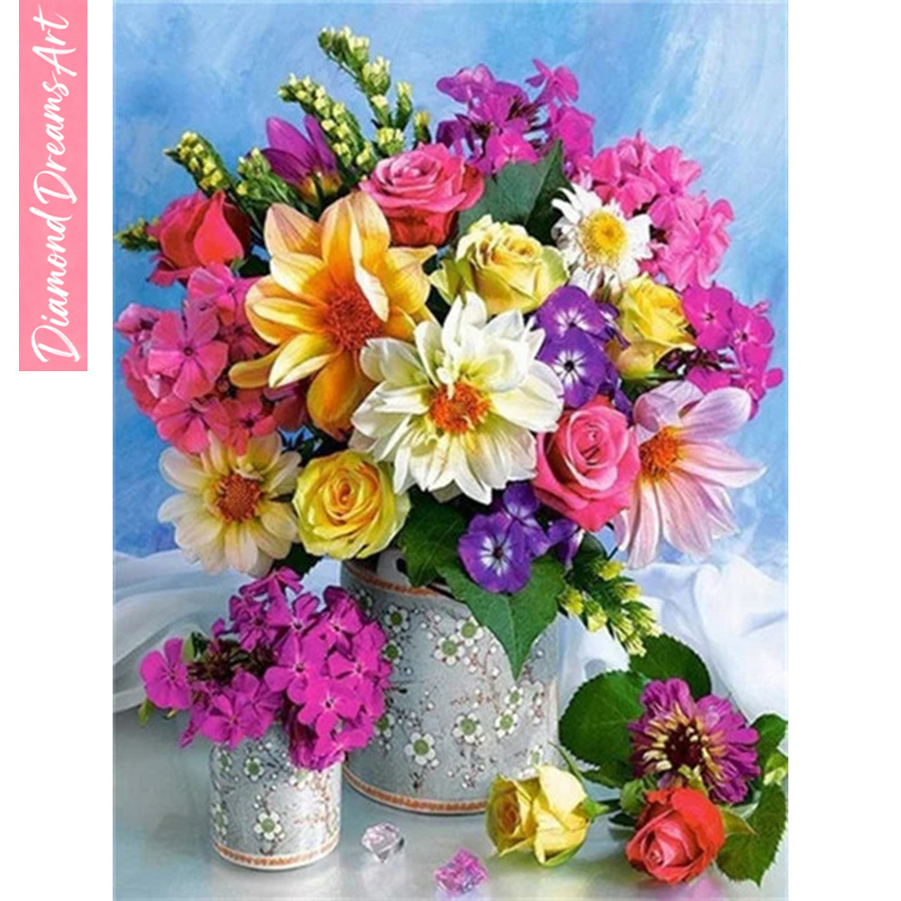 Resin Art Flower - Mosaico de Diamantes Completo, Flor en