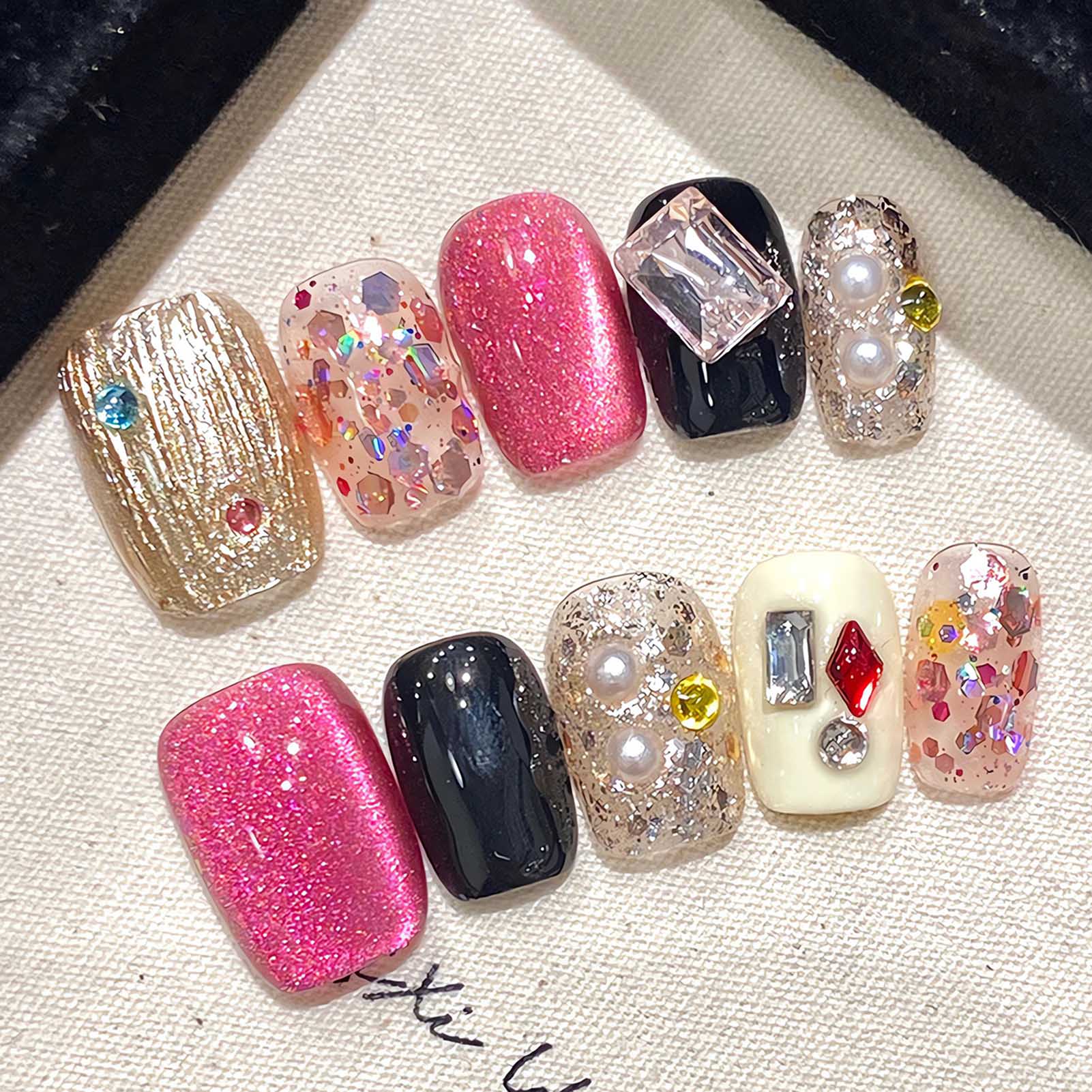 Resin Art Materials - Uñas postizas hechas a mano, Uñas