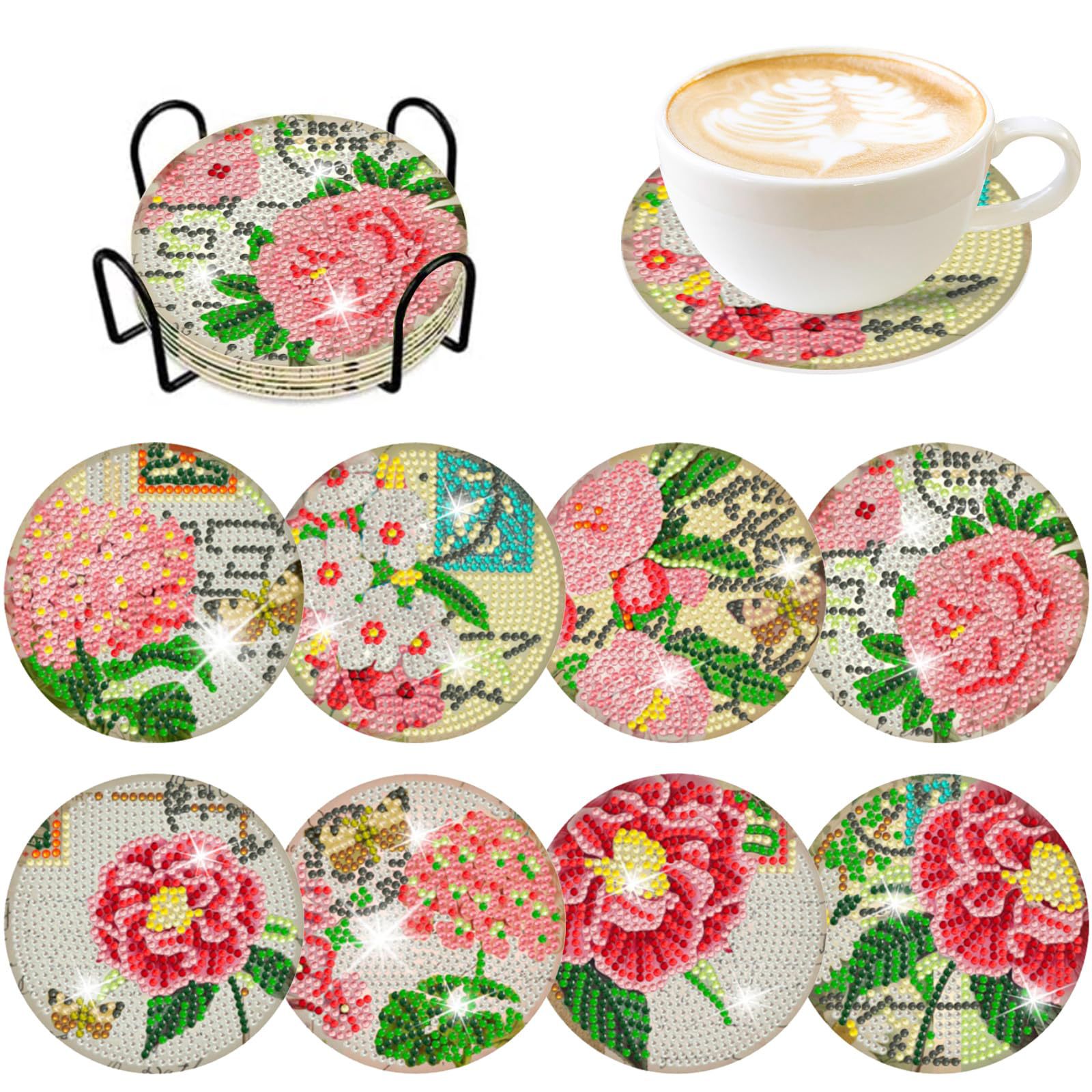 Resin Art For Beginner - RUOPOTY-posavasos para pintura de diamantes, posavasos