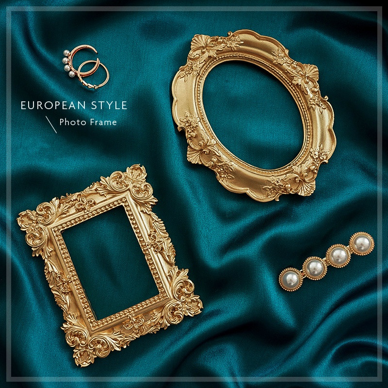 Resin Art For Photo Frame - Marco de fotos Retro dorado, decoración