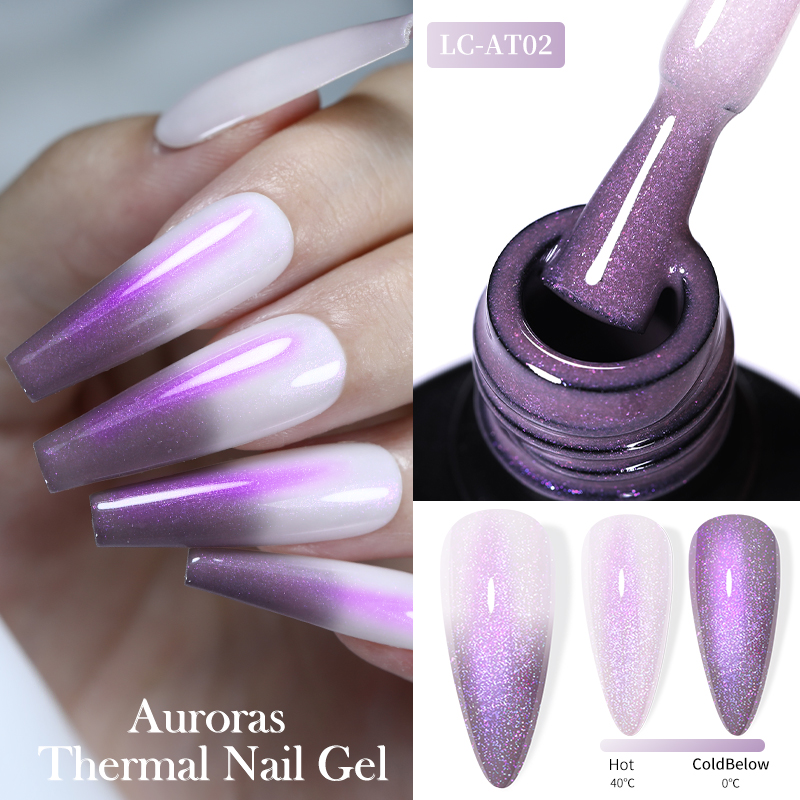 Resin Art Purple - LILYCUTE 7ML Auroras Gel térmico Esmalte
