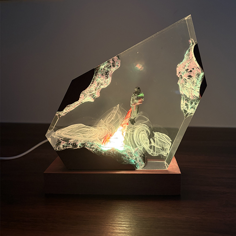 Resin Artist - Lámpara de Mesa de Resina con