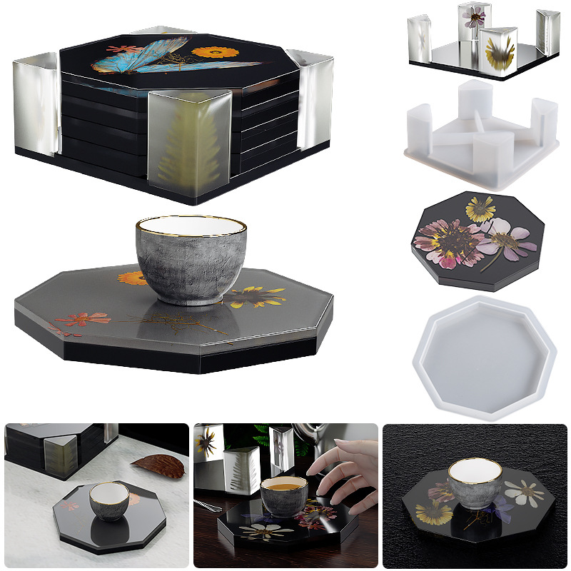 Coaster Mold Square - Molde de caja de almacenamiento de