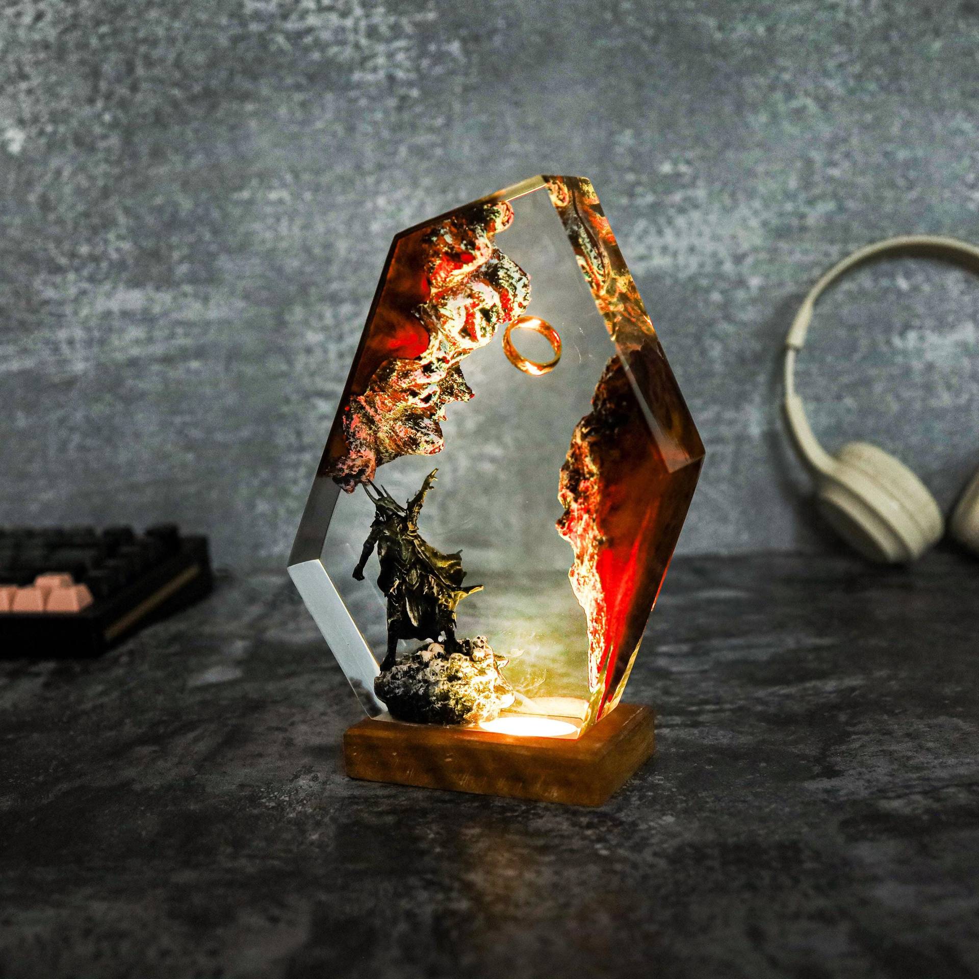 Resin Artist - Lámpara de Resina con Figura de