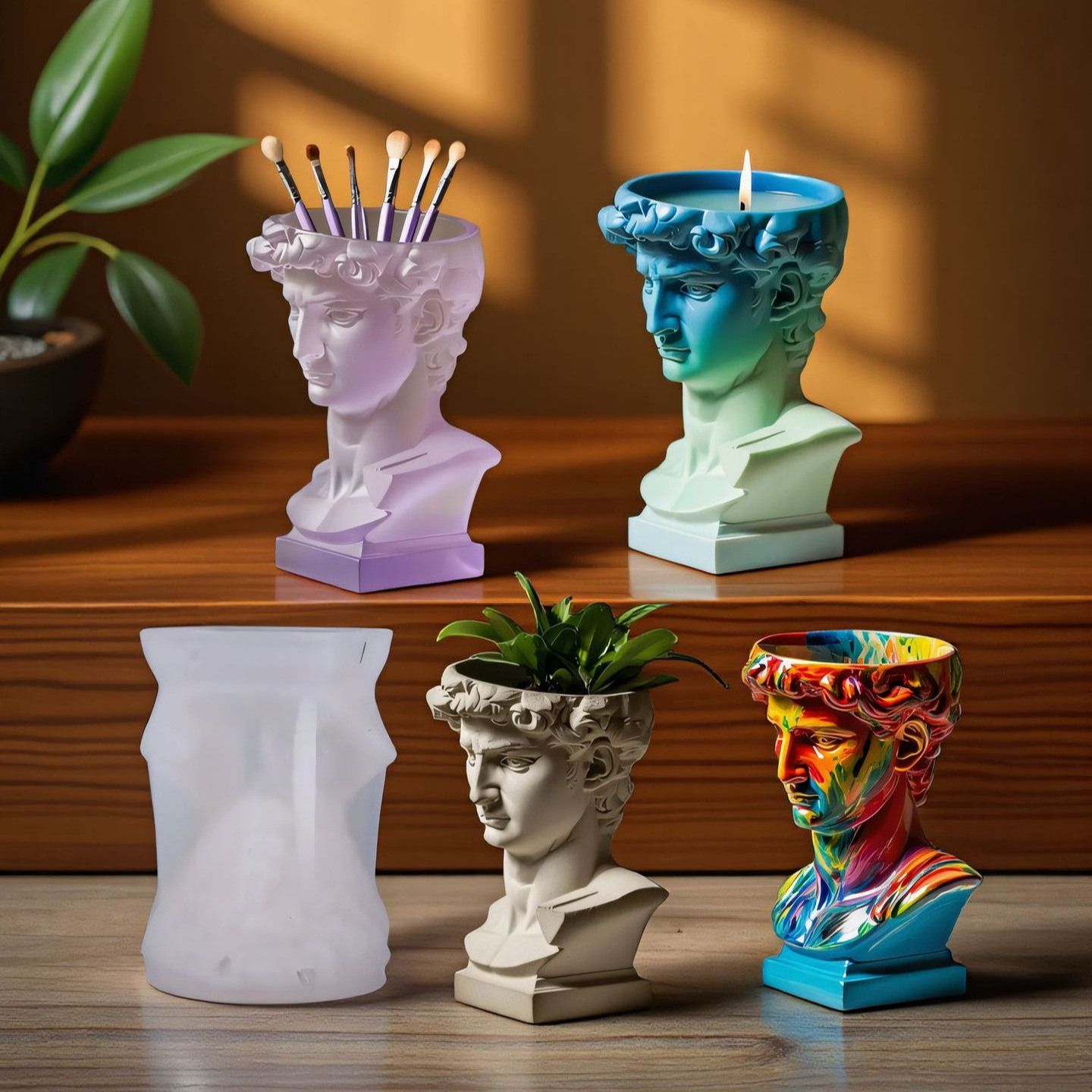 Molde de macetero de silicona  - Resin Art Sculptures reseña y precio