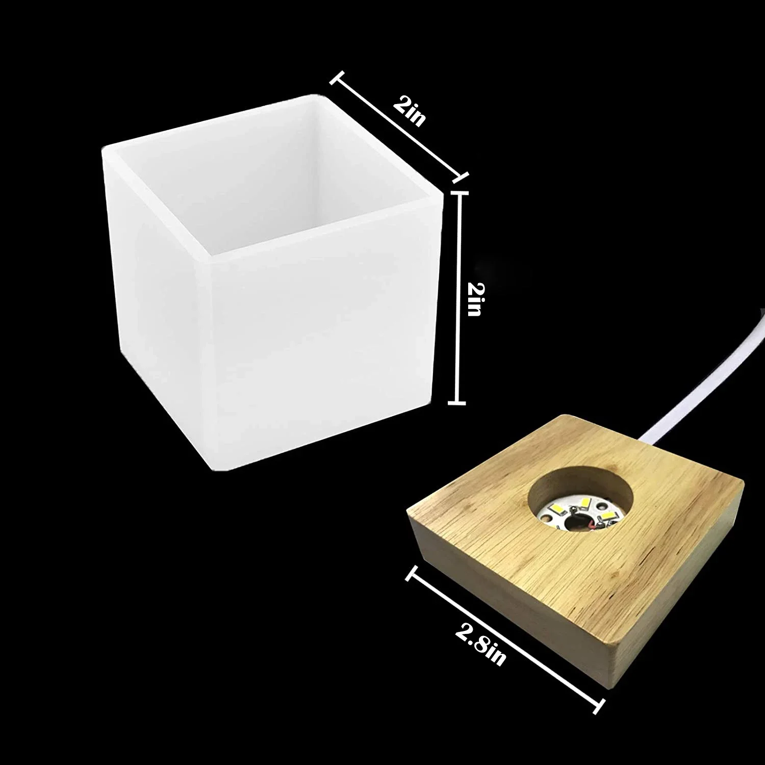 Molde de resina de luz cuadrad - Resin Art And Wood reseña y precio