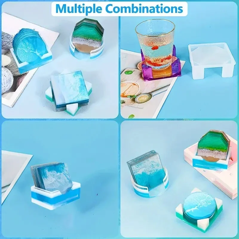 5 unids/set DlY posavasos de r - Coaster Mold Square reseña y precio