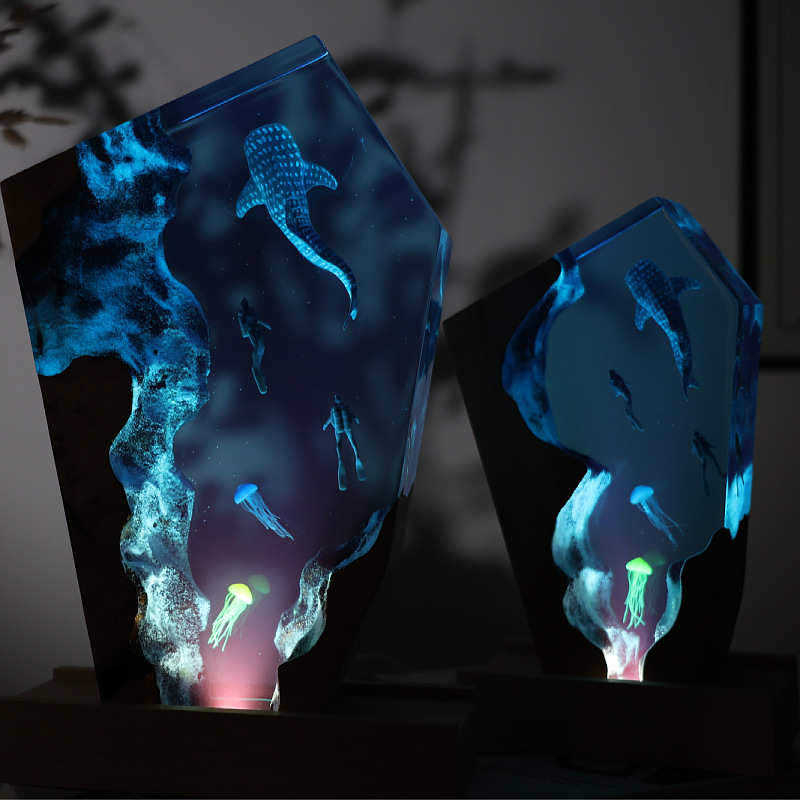 Adorno Luminoso de Resina con  - Resin Art Wedding Gift reseña y precio