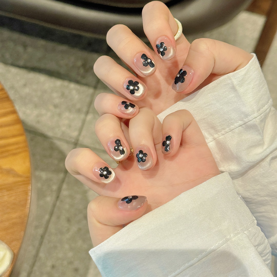 10 piezas de uñas postizas cor - Resin Art Using Flowers reseña y precio