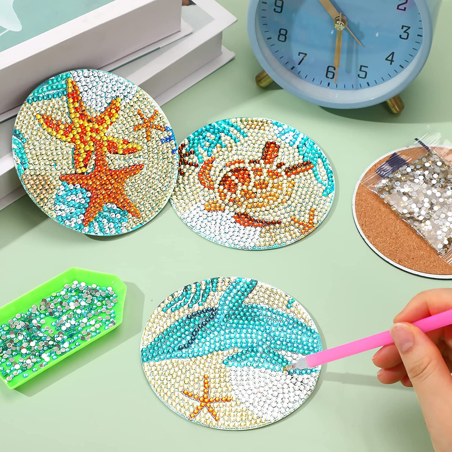 Posavasos de pintura de diaman - Resin Art And Wood reseña y precio