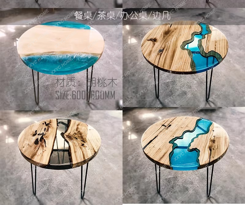 Mesa de comedor de arte creati - Resin Art Coffee Table reseña y precio