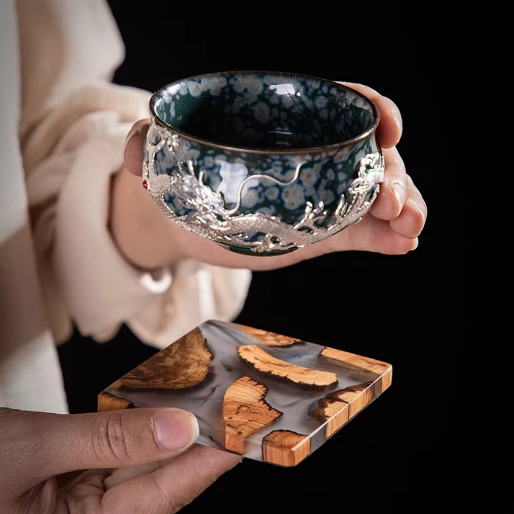 Posavasos de resina de madera, - Resin Art Coffee Table reseña y precio