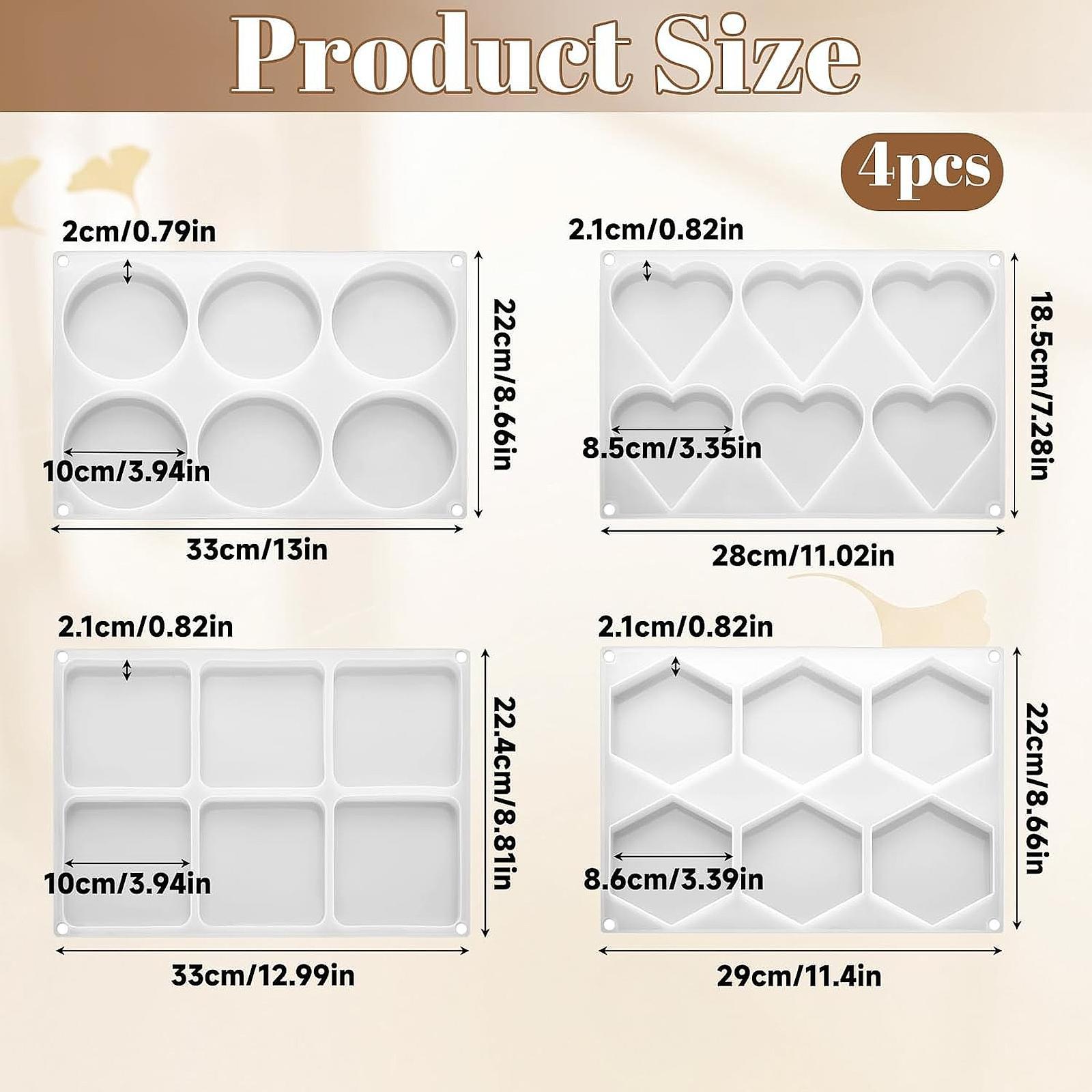 4 Moldes de Resina Profunda pa - Coaster Mold Square reseña y precio