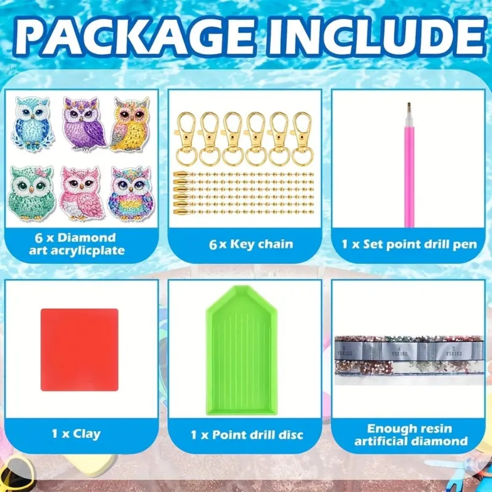6 unid/set DIY llavero de diam - Resin Art Supplies reseña y precio