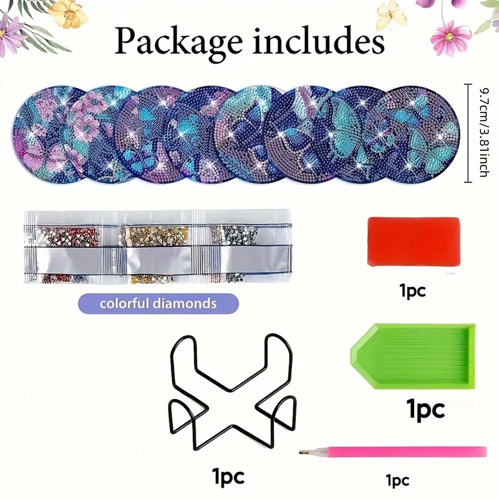 8 Posavasos de Arte de Diamant - Resin Art For Beginner reseña y precio