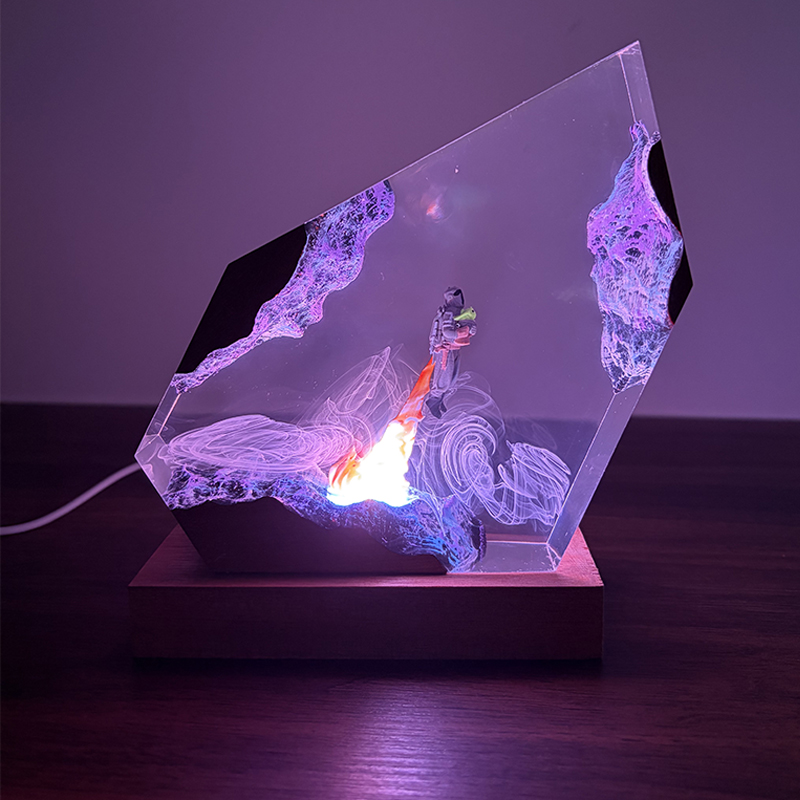 Lámpara de Mesa de Resina con  - Resin Artist reseña y precio