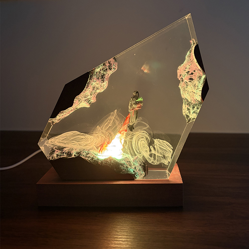 Lámpara de Mesa de Resina con  - Resin Artist reseña y precio