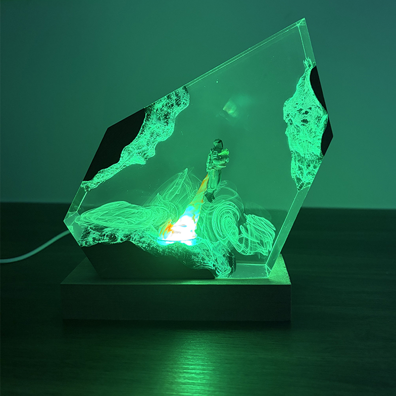 Lámpara de Mesa de Resina con  - Resin Artist reseña y precio