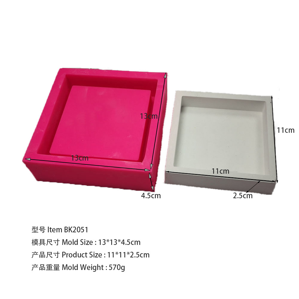 Moldes de bandeja cuadrada gra - Coaster Mold Square reseña y precio