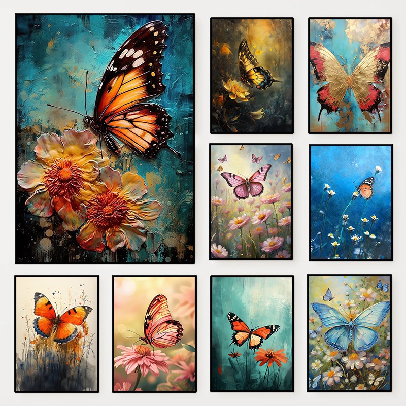 Póster de mariposa floral, pai - Resin Art Flower reseña y precio