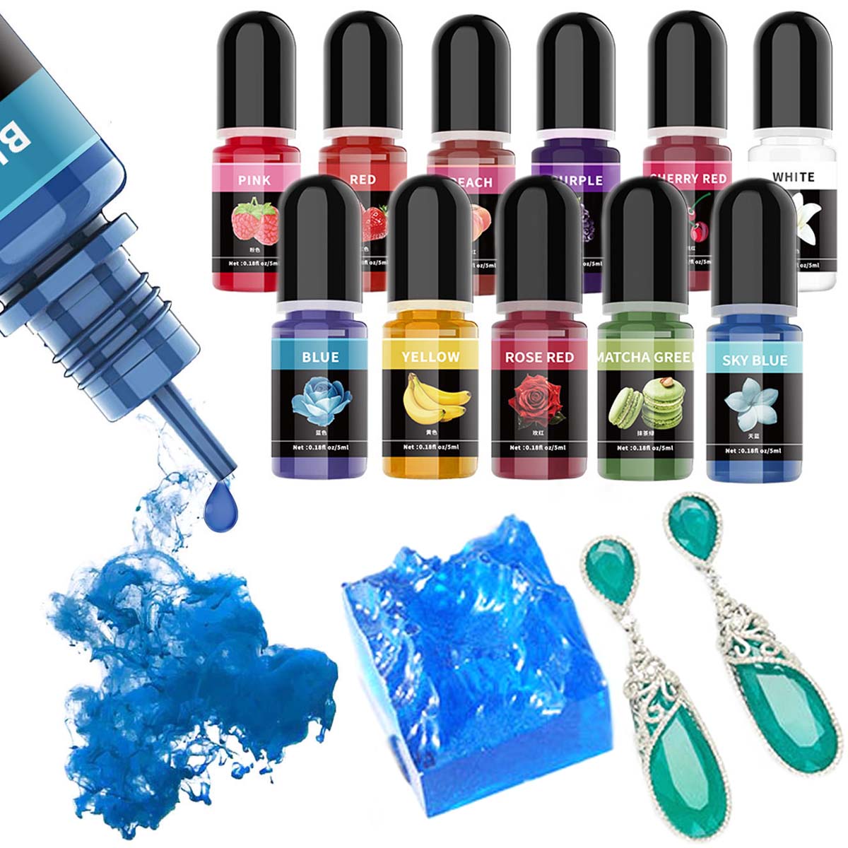 5ml/botella de pigmento de res - Resin Art And Jewelry reseña y precio