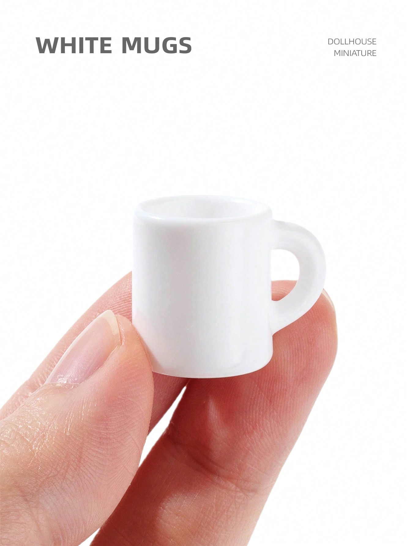 10 tazas blancas en miniatura  - Resin Art Toys reseña y precio